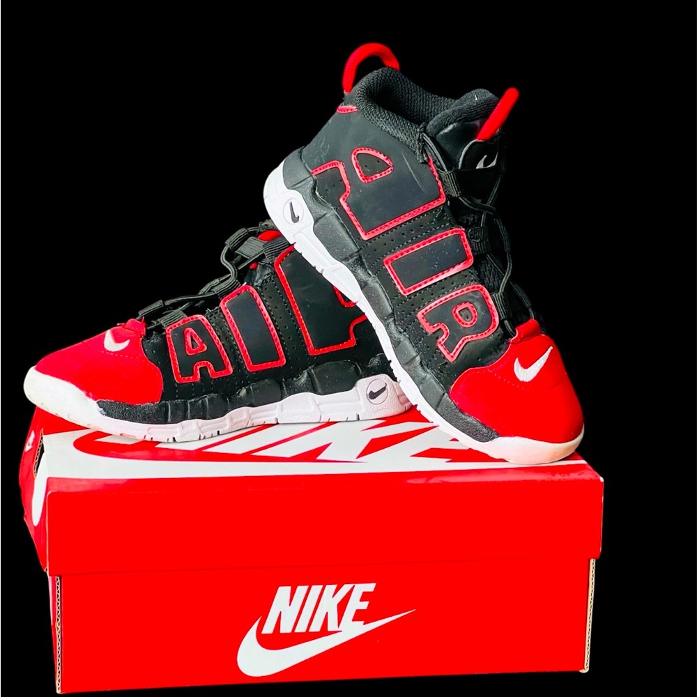 NIKE Air More Uptempo Classic 96 Basketball 🏀 Red Toe TD | 10C | Preowned